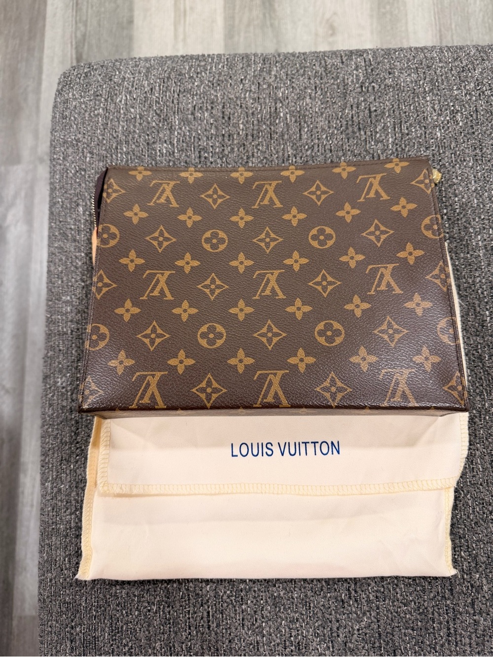 Inspired...LV Brown Monogram Canvas Pouch